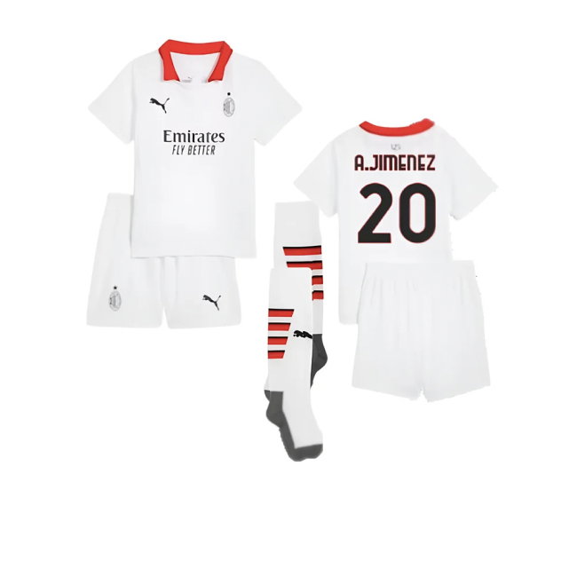2024-2025 AC Milan Away Mini Kit (A.Jimenez 20)-SoccerKits Hub | Buy Soccer Jerseys Online
