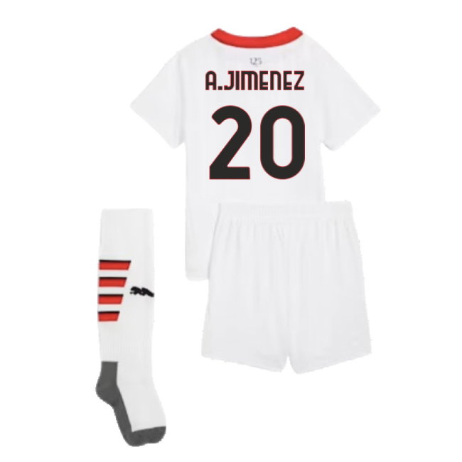 2024-2025 AC Milan Away Mini Kit (A.Jimenez 20)-SoccerKits Hub | Buy Soccer Jerseys Online