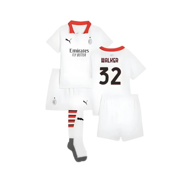 2024-2025 AC Milan Away Mini Kit (Walker 32)-SoccerKits Hub | Buy Soccer Jerseys Online