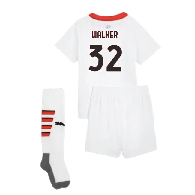 2024-2025 AC Milan Away Mini Kit (Walker 32)-SoccerKits Hub | Buy Soccer Jerseys Online