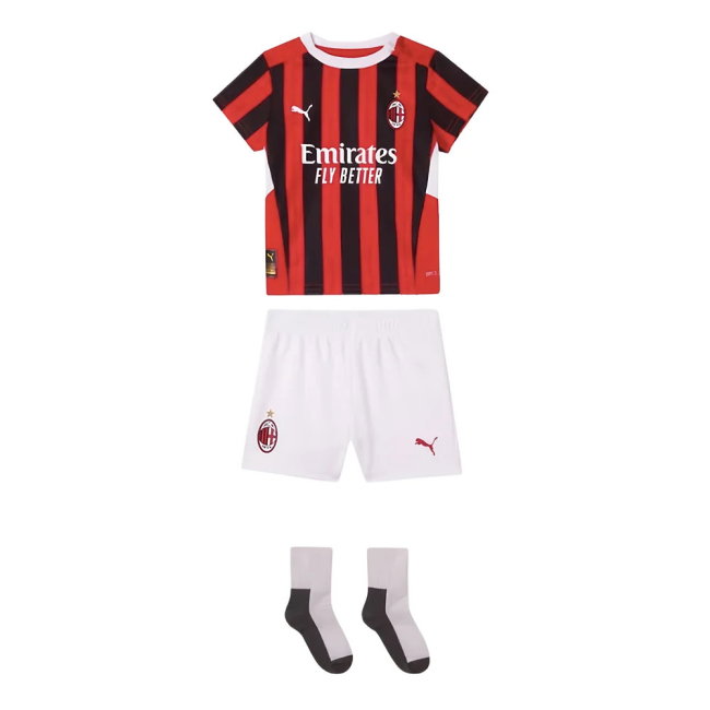 2024-2025 AC Milan Home Baby Kit (Theo 19)-SoccerKits Hub | Buy Soccer Jerseys Online