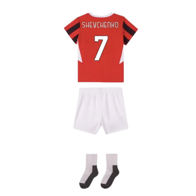 2024-2025 AC Milan Home Baby Kit (Shevchenko 7)-SoccerKits Hub | Buy Soccer Jerseys Online