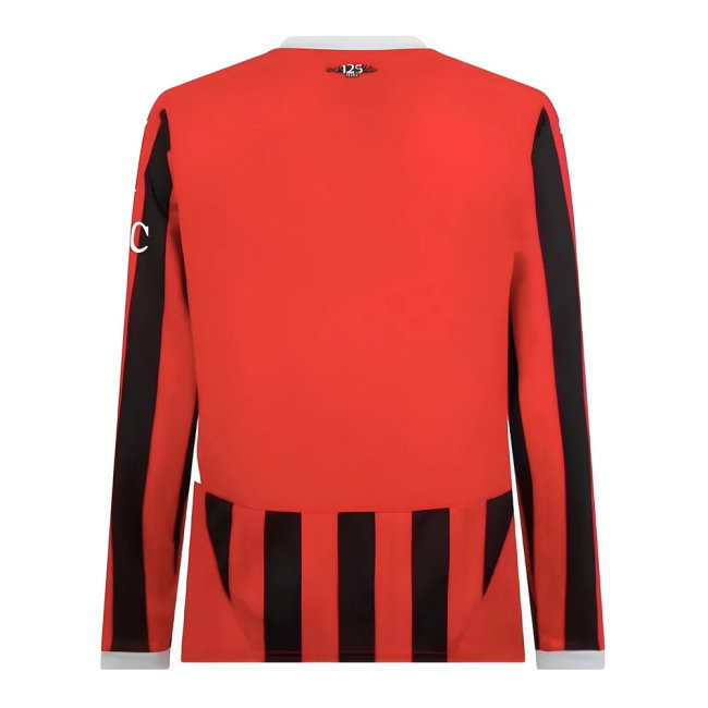2024-2025 AC Milan Home Long Sleeve Shirt (Maldini 3)-SoccerKits Hub | Buy Soccer Jerseys Online