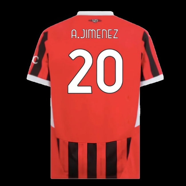 2024-2025 AC Milan Home Shirt (A.Jimenez 20)-SoccerKits Hub | Buy Soccer Jerseys Online