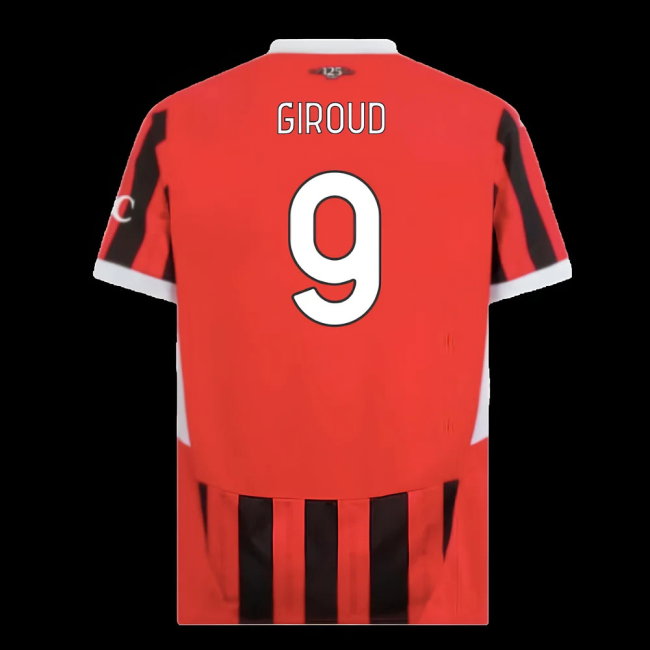 2024-2025 AC Milan Home Shirt (Giroud 9)-SoccerKits Hub | Buy Soccer Jerseys Online