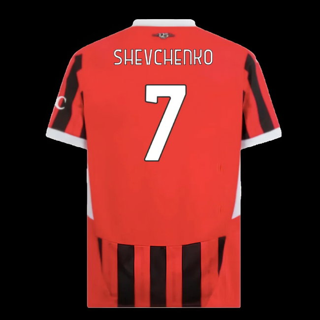 2024-2025 AC Milan Home Shirt (Shevchenko 7)-SoccerKits Hub | Buy Soccer Jerseys Online