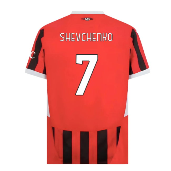 2024-2025 AC Milan Home Shirt (Shevchenko 7)-SoccerKits Hub | Buy Soccer Jerseys Online
