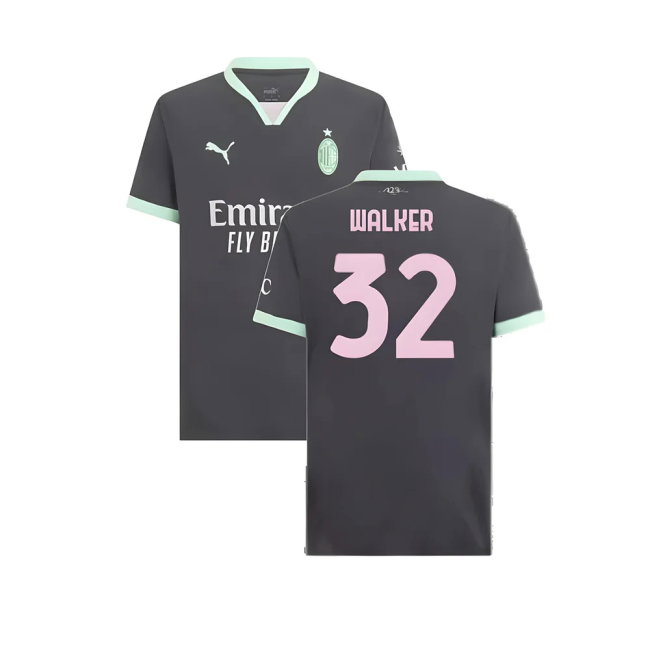 2024-2025 AC Milan Third Authentic Shirt (Walker 32)-SoccerKits Hub | Buy Soccer Jerseys Online
