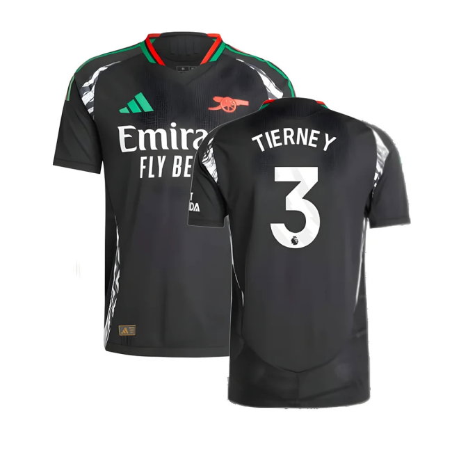 2024-2025 Arsenal Authentic Away Shirt (Tierney 3)-SoccerKits Hub | Buy Soccer Jerseys Online