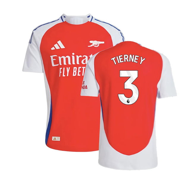 2024-2025 Arsenal Authentic Home Shirt (Tierney 3)-SoccerKits Hub | Buy Soccer Jerseys Online