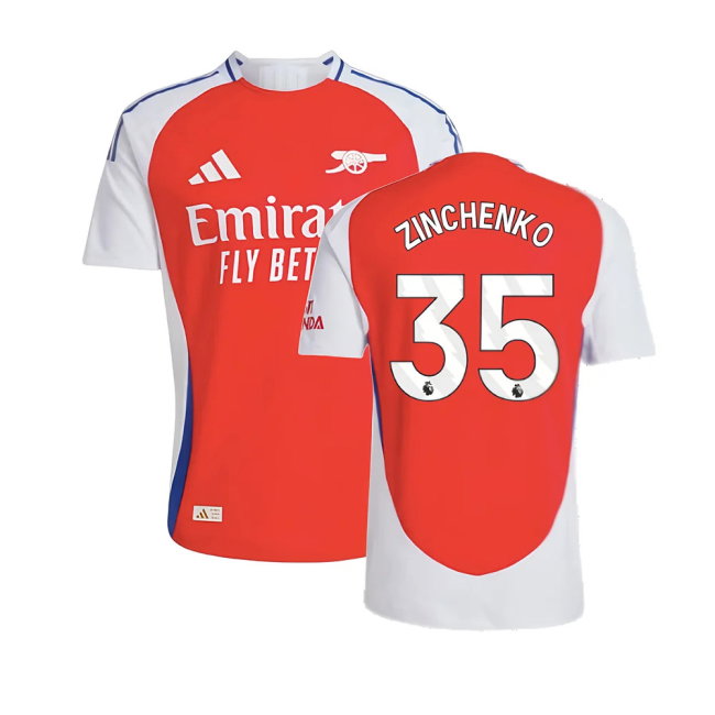 2024-2025 Arsenal Authentic Home Shirt (Zinchenko 35)-SoccerKits Hub | Buy Soccer Jerseys Online