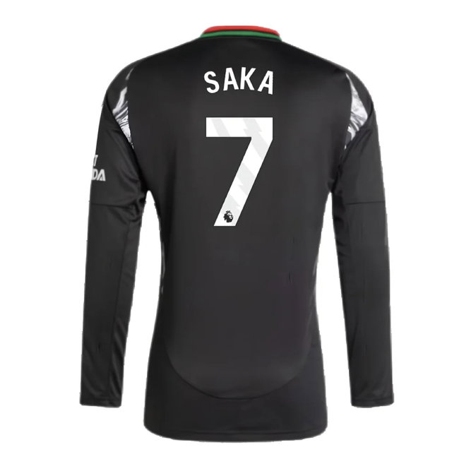 2024-2025 Arsenal Away Long Sleeve Shirt (Saka 7)-SoccerKits Hub | Buy Soccer Jerseys Online