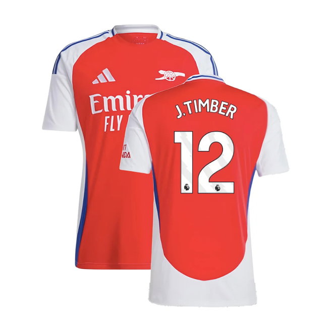 2024-2025 Arsenal Home Shirt (J.Timber 12)-SoccerKits Hub | Buy Soccer Jerseys Online