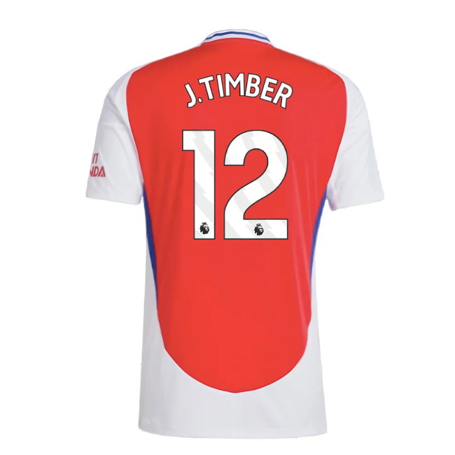 2024-2025 Arsenal Home Shirt (J.Timber 12)-SoccerKits Hub | Buy Soccer Jerseys Online