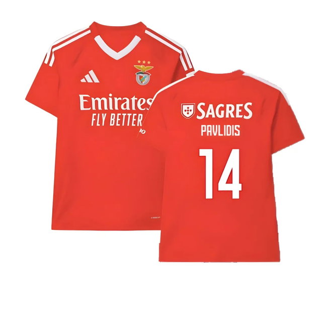 2024-2025 Benfica Home Shirt (Pavlidis 14)-SoccerKits Hub | Buy Soccer Jerseys Online