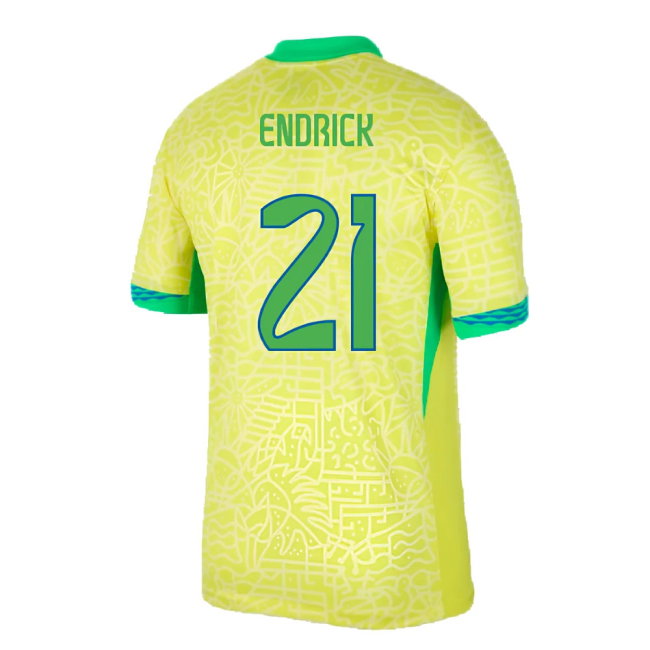 2024-2025 Brazil Home Dri-Fit ADV Match Shirt (Endrick 21)-SoccerKits Hub | Buy Soccer Jerseys Online