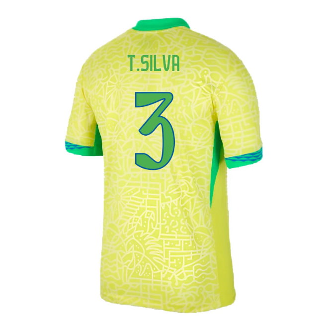 2024-2025 Brazil Home Shirt (T.Silva 3)-SoccerKits Hub | Buy Soccer Jerseys Online