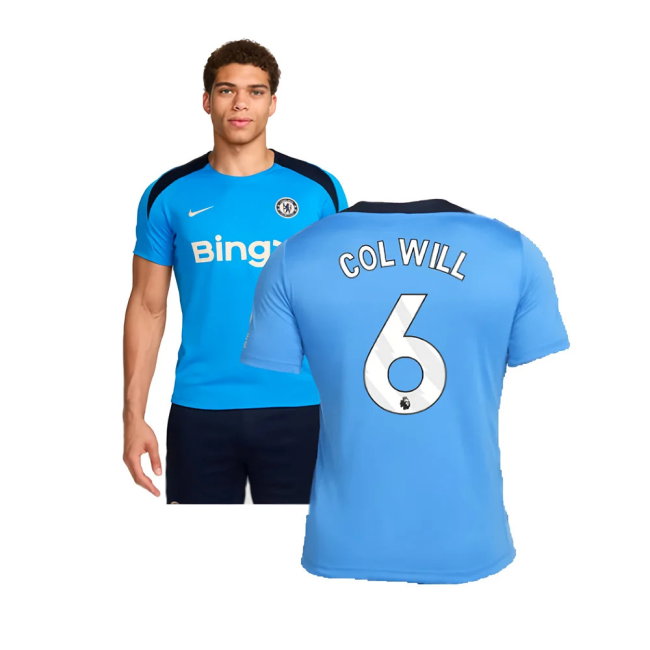 2024-2025 Chelsea Strike Dri-FIT Knit Shirt (Light Photo Blue) (Colwill 6)-SoccerKits Hub | Buy Soccer Jerseys Online