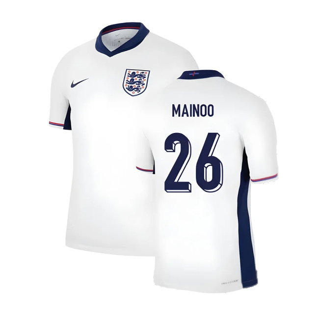 2024-2025 England Home Match Dri-Fit ADV Authentic Shirt (Mainoo 26)-SoccerKits Hub | Buy Soccer Jerseys Online