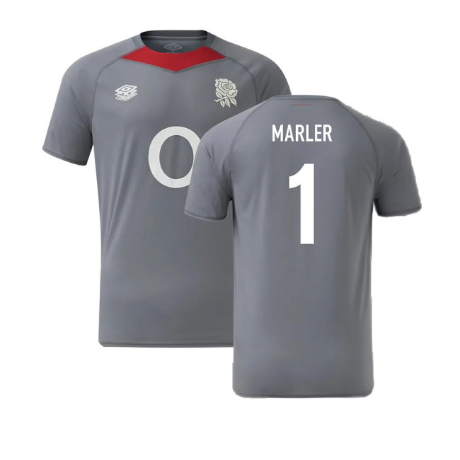 2024-2025 England Rugby Relaxed O2 Training Jersey (Grey) (Marler 1)-SoccerKits Hub | Buy Soccer Jerseys Online