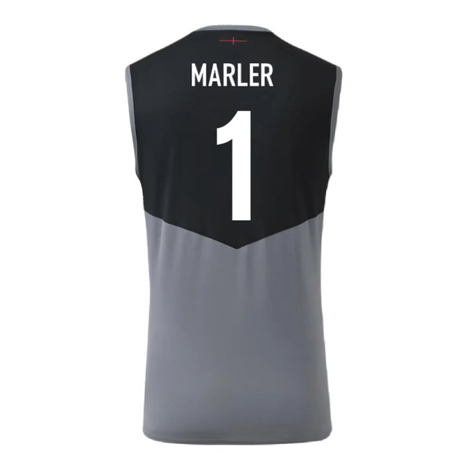 2024-2025 England Rugby Sleeveless Jersey O2 (Grey) (Marler 1)-SoccerKits Hub | Buy Soccer Jerseys Online