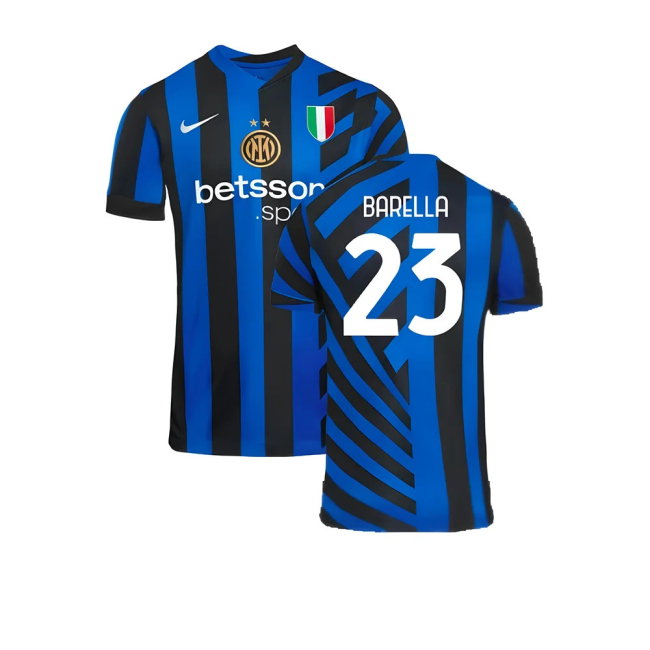 2024-2025 Inter Milan Home Shirt (Barella 23)-SoccerKits Hub | Buy Soccer Jerseys Online