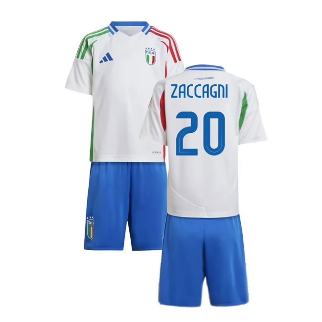 2024-2025 Italy Away Mini Kit (ZACCAGNI 20)-SoccerKits Hub | Buy Soccer Jerseys Online
