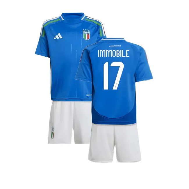 2024-2025 Italy Home Mini Kit (IMMOBILE 17)-SoccerKits Hub | Buy Soccer Jerseys Online
