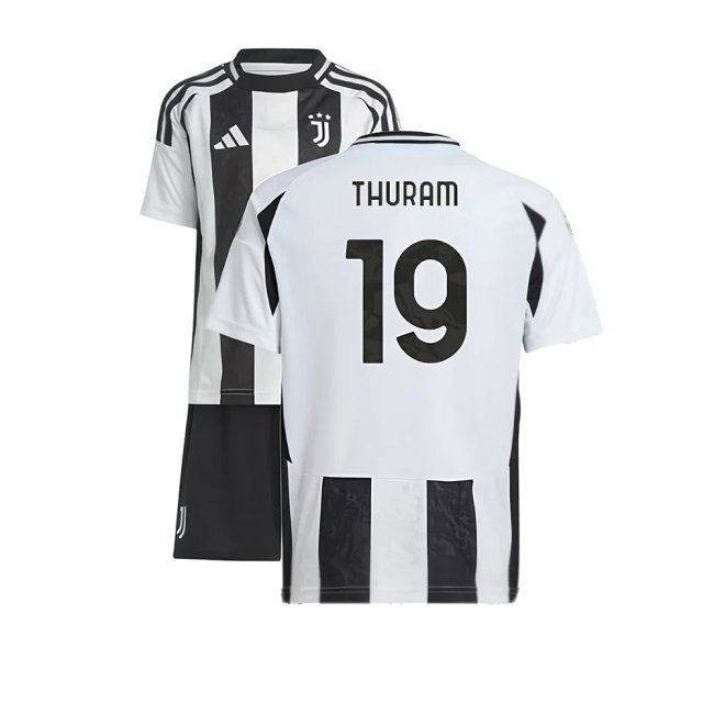 2024-2025 Juventus Home Mini Kit (Thuram 19)-SoccerKits Hub | Buy Soccer Jerseys Online