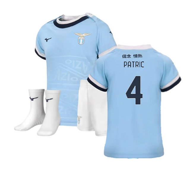 2024-2025 Lazio Home Infant Mini Kit (Patric 4)-SoccerKits Hub | Buy Soccer Jerseys Online