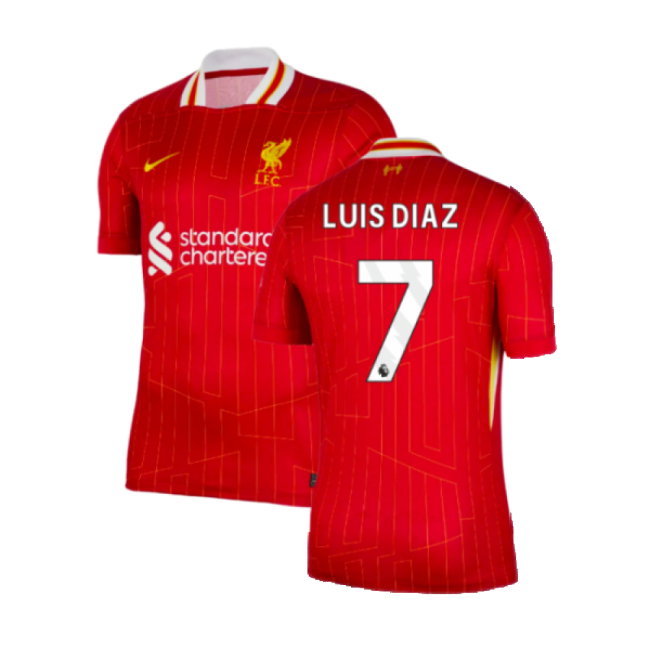 2024-2025 Liverpool Home Shirt (Luis Diaz 7)-SoccerKits Hub | Buy Soccer Jerseys Online