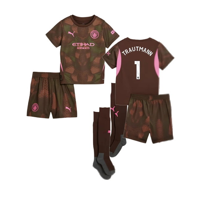 2024-2025 Man City Third Goalkeeper Mini Kit (Trautmann 1)-SoccerKits Hub | Buy Soccer Jerseys Online