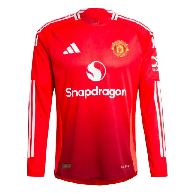 2024-2025 Man Utd Authentic Long Sleeve Home Shirt (Lindelof 2)-SoccerKits Hub | Buy Soccer Jerseys Online