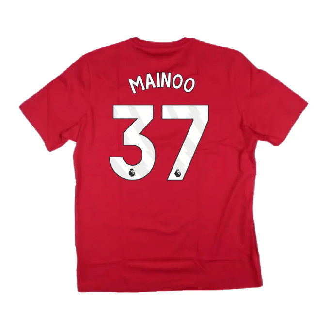 2024-2025 Man Utd DNA Graphic Tee (Red) (Mainoo 37)-SoccerKits Hub | Buy Soccer Jerseys Online