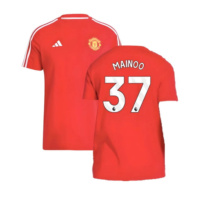 2024-2025 Man Utd DNA Tee (Red) (Mainoo 37)-SoccerKits Hub | Buy Soccer Jerseys Online