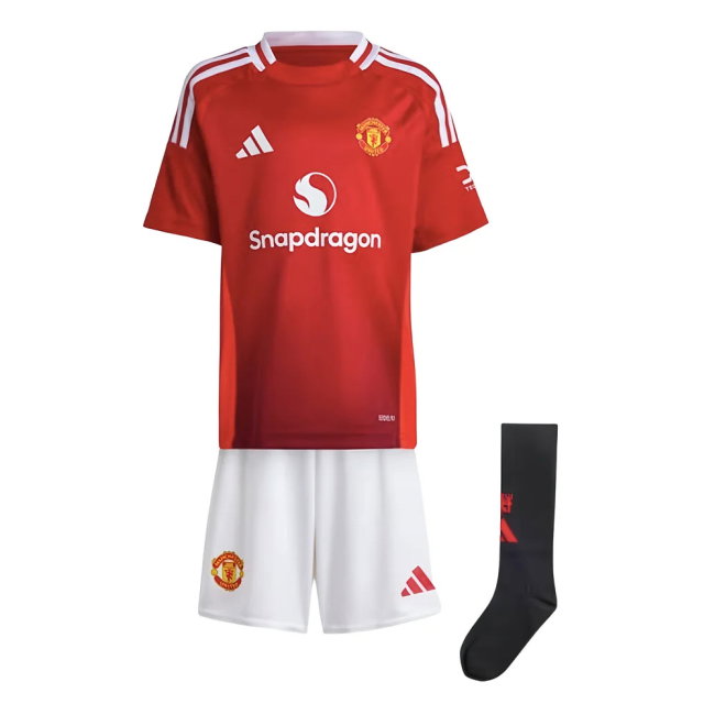 2024-2025 Man Utd Home Mini Kit (Ugarte 25)-SoccerKits Hub | Buy Soccer Jerseys Online