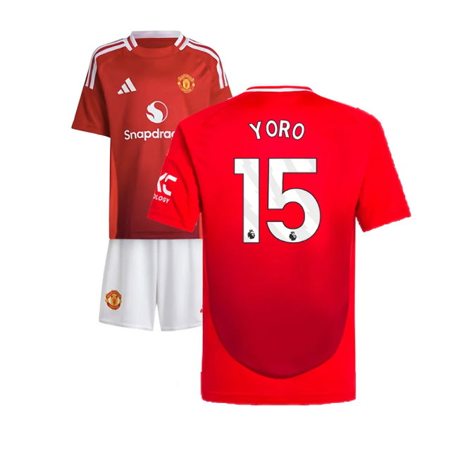 2024-2025 Man Utd Home Mini Kit (Yoro 15)-SoccerKits Hub | Buy Soccer Jerseys Online