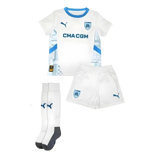 2024-2025 Marseille Home Mini Kit (Sarr 23)-SoccerKits Hub | Buy Soccer Jerseys Online