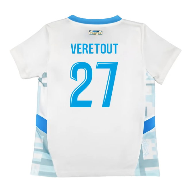2024-2025 Marseille Home Mini Kit (Veretout 27)-SoccerKits Hub | Buy Soccer Jerseys Online