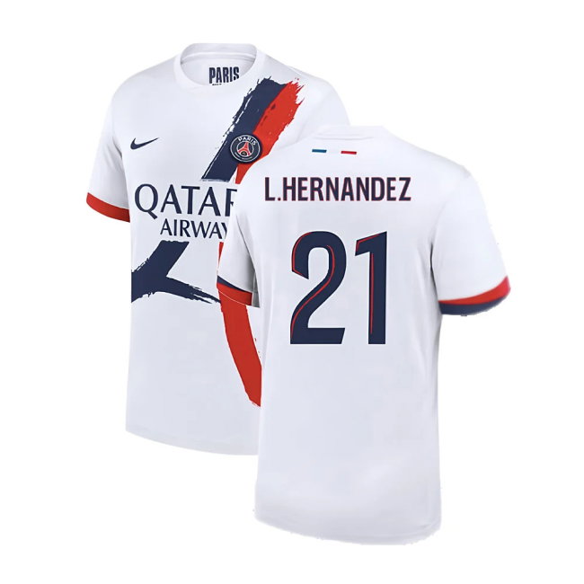 2024-2025 PSG Away Shirt (L.Hernandez 21)-SoccerKits Hub | Buy Soccer Jerseys Online