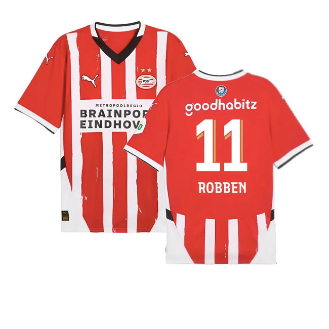 2024-2025 PSV Eindhoven Home Shirt (Robben 11)-SoccerKits Hub | Buy Soccer Jerseys Online