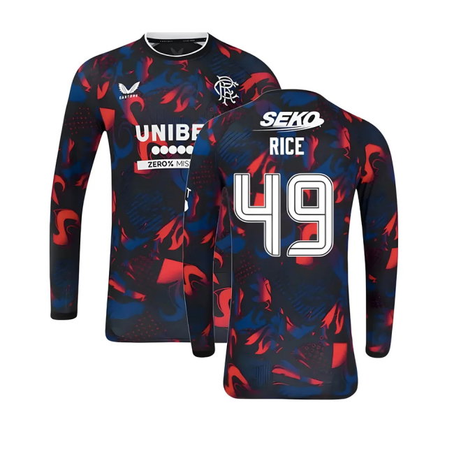 2024-2025 Rangers Long Sleeve Third Shirt (Rice 49)-SoccerKits Hub | Buy Soccer Jerseys Online