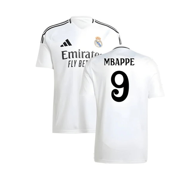 2024-2025 Real Madrid Home Shirt (Mbappe 9)-SoccerKits Hub | Buy Soccer Jerseys Online