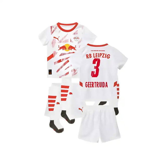 2024-2025 Red Bull Leipzig Home Mini Kit (Geertruida 3)-SoccerKits Hub | Buy Soccer Jerseys Online