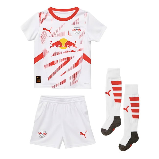 2024-2025 Red Bull Leipzig Home Mini Kit (Baumgartner 14)-SoccerKits Hub | Buy Soccer Jerseys Online