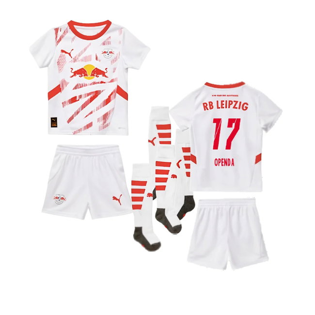 2024-2025 Red Bull Leipzig Home Mini Kit (Openda 17)-SoccerKits Hub | Buy Soccer Jerseys Online