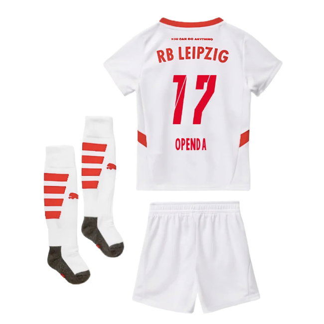 2024-2025 Red Bull Leipzig Home Mini Kit (Openda 17)-SoccerKits Hub | Buy Soccer Jerseys Online