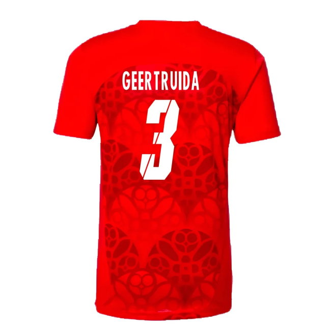 2024-2025 Red Bull Leipzig Pre-Match Shirt (Red) (Geertruida 3)-SoccerKits Hub | Buy Soccer Jerseys Online