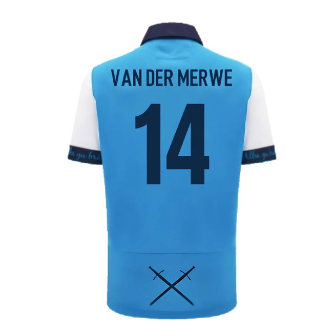 2024-2025 Scotland Rugby Away SS Cotton Shirt (Van Der Merwe 14)-SoccerKits Hub | Buy Soccer Jerseys Online