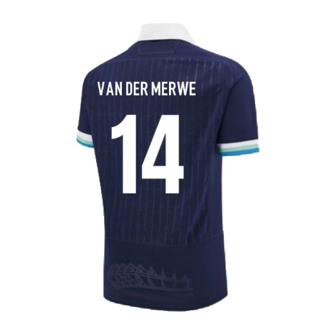 2024-2025 Scotland Rugby Home Replica Shirt (Van Der Merwe 14)-SoccerKits Hub | Buy Soccer Jerseys Online